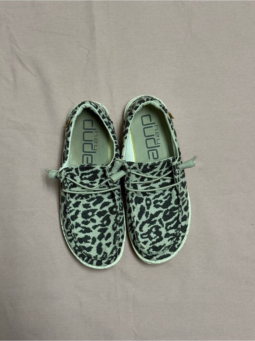 Hey Dude Kids Slip-On Shies in Black & White Leopard